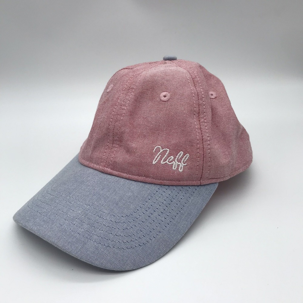 Neff Strap Back Dad Hat Red Blue Adjustable Embroidered Logo Cap‎